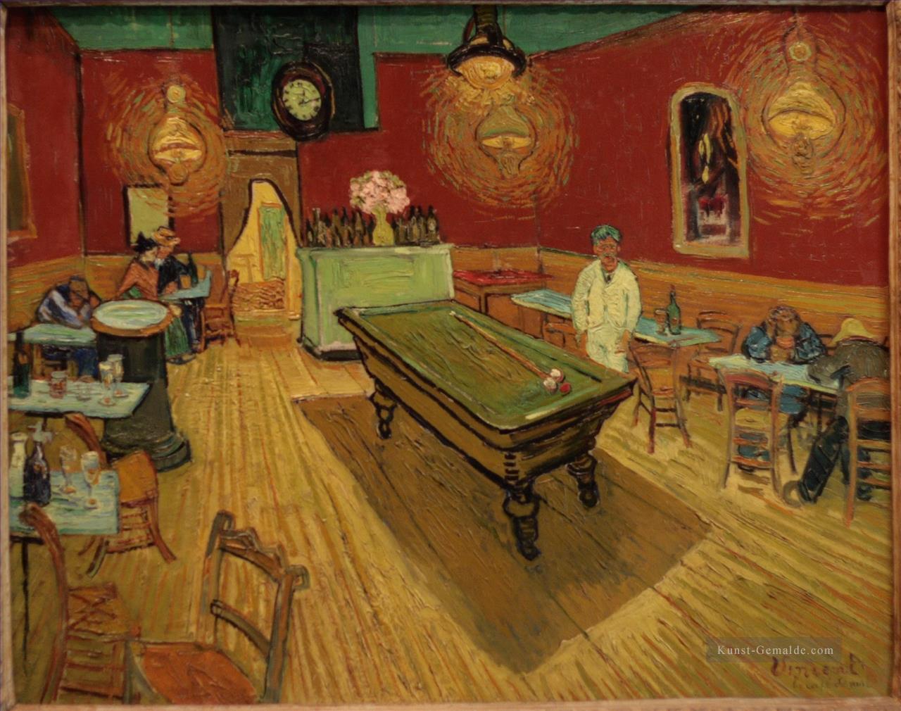 das Nachtcafé dunkel Vincent van Gogh Ölgemälde
